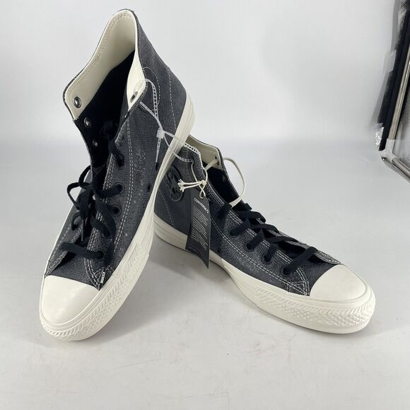 Converse CTAS Pro Hi Shoes Snake Suede Leather Upper Black/Dolphin M 10.5 W 12.5 - Picture 1 of 8